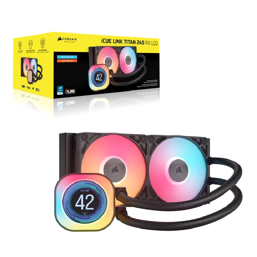 Corsair iCUE LINK TITAN 240 RX LCD Liquid CPU Cooler