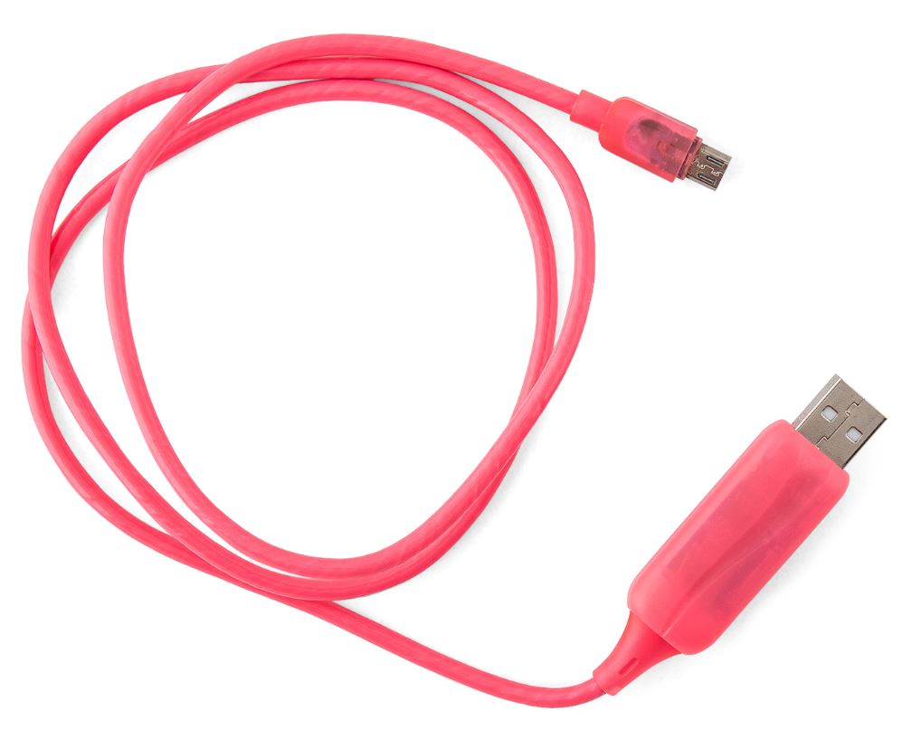 Astrotek 1m LED Light Up Visible Flowing Micro USB Charger