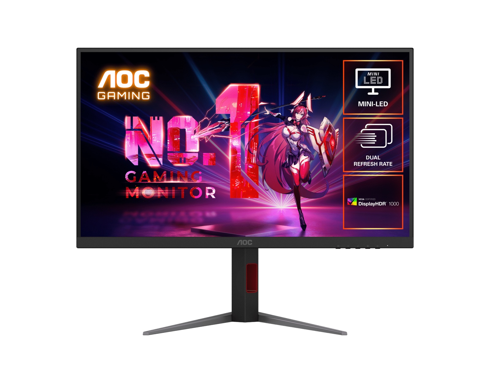 AOC 27" Mini-LED Gaming Monitor – 4K@160Hz / FHD@320Hz