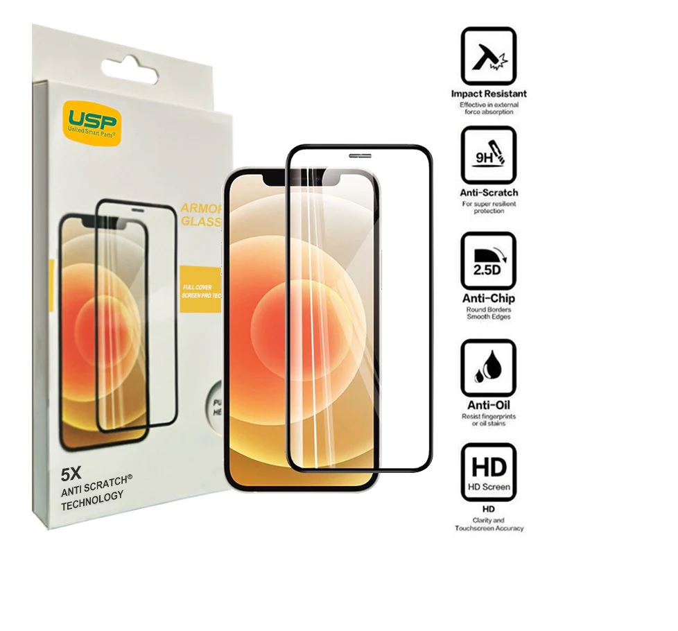 USP Apple iPhone 12 Pro / iPhone 12 (6.1") Armor Glass Full