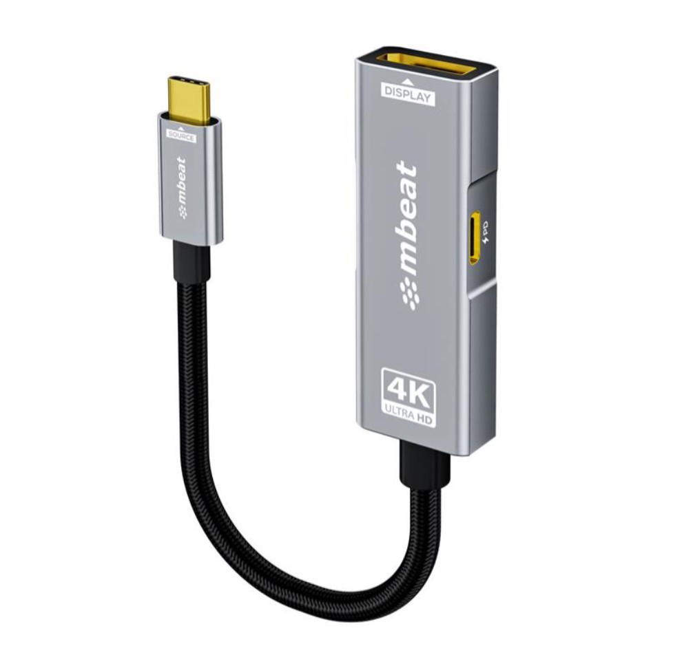 mbeat® Tough Link USB-C to DP Adapter with 100W PD