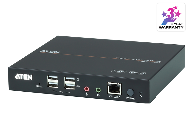 Aten VGA and HDMI Dual View USB KVM Console station for