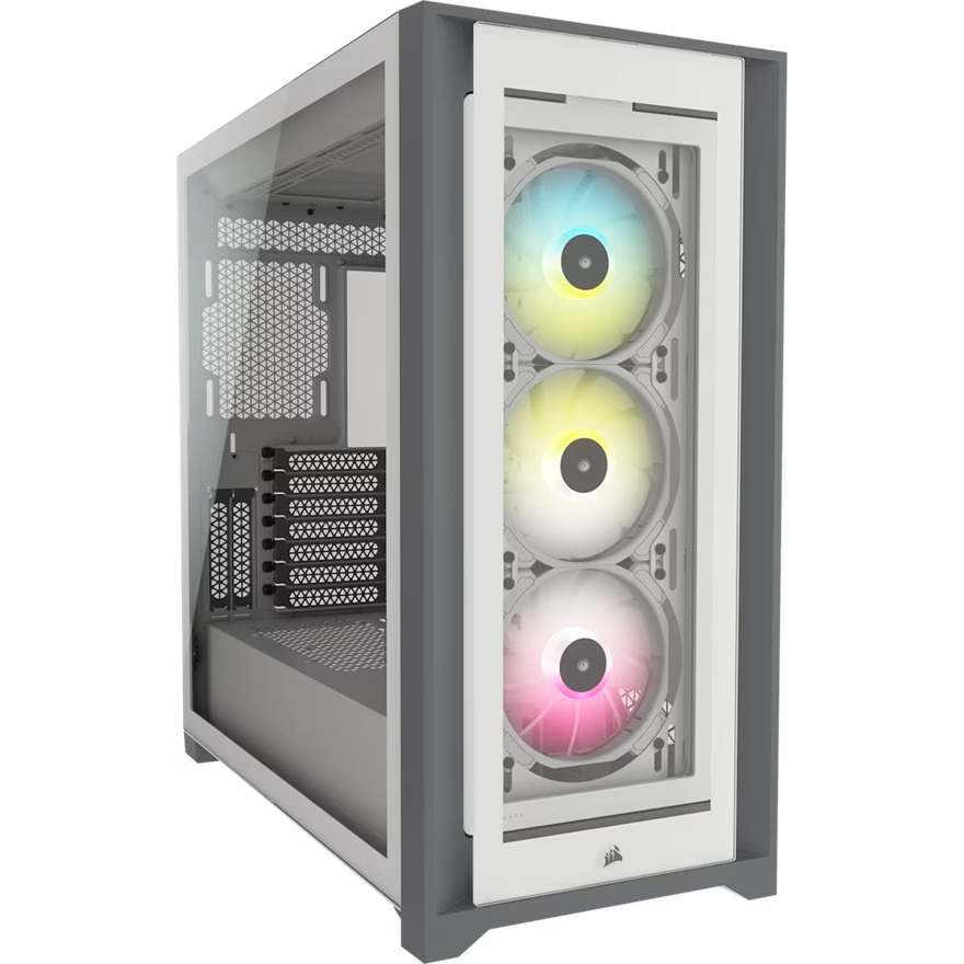 Corsair iCUE 5000X RGB Tempered Glass Mid-Tower ATX PC Smart