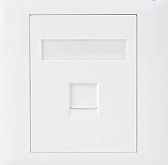 Astrotek CAT5e RJ45 Wall Face Plate 86x86mm 1 Port Socket