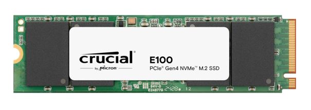 Crucial E100 2TB Gen4 NVMe SSD 5000/4500 MB/s R/W 100TBW