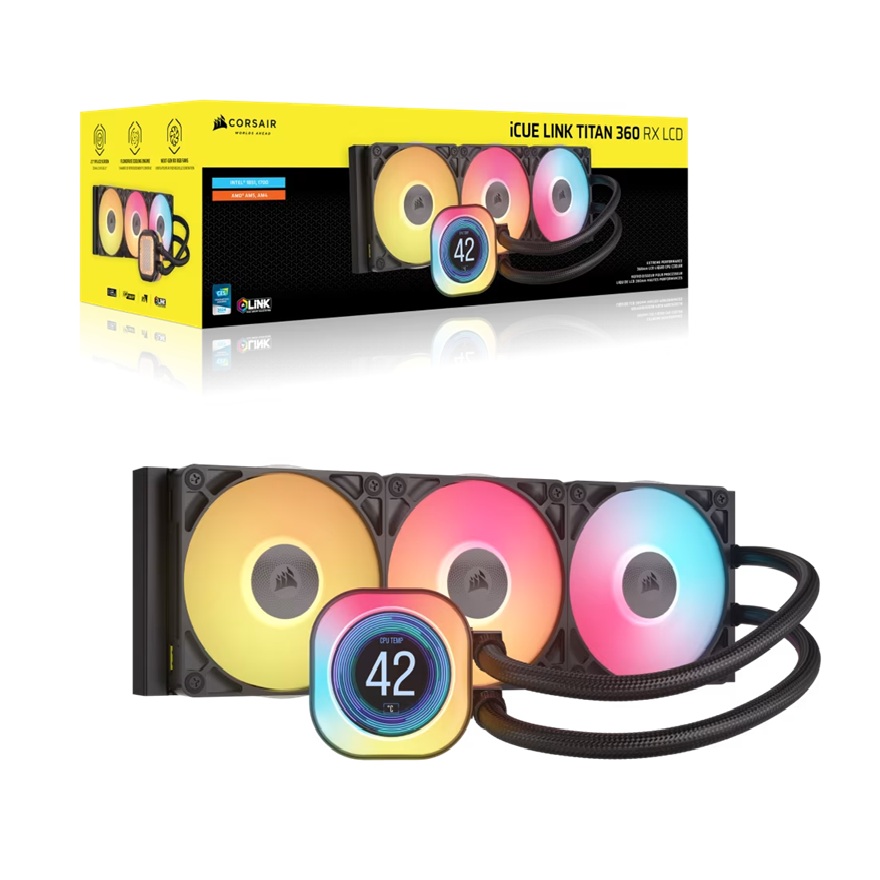 Corsair iCUE LINK TITAN 360 RX LCD Liquid CPU Cooler