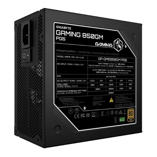 GIGABYTE GAMING 850GM PG5 850W 80+ Gold ATX3.1 PCIe5 16pin