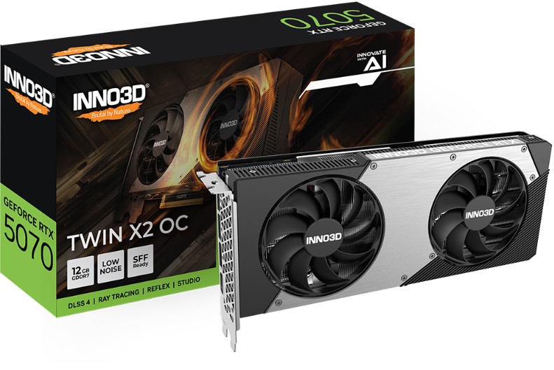 INNO3D nVidia GeForce RTX 5070 TWIN X2 OC 12GB GDDR7 2542