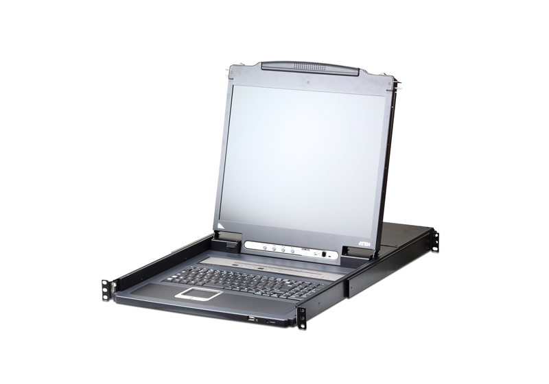 Aten Rackmount KVM Switch Over IP Single Rail 8 Port VGA PS