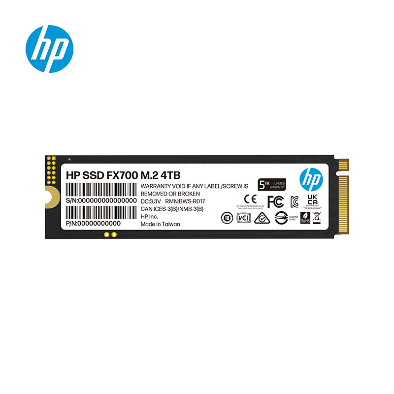 HP FX700 4TB PCIe Gen 4x4 M.2 NVMe 2.0 SSD 7200MB/s & 6200MB