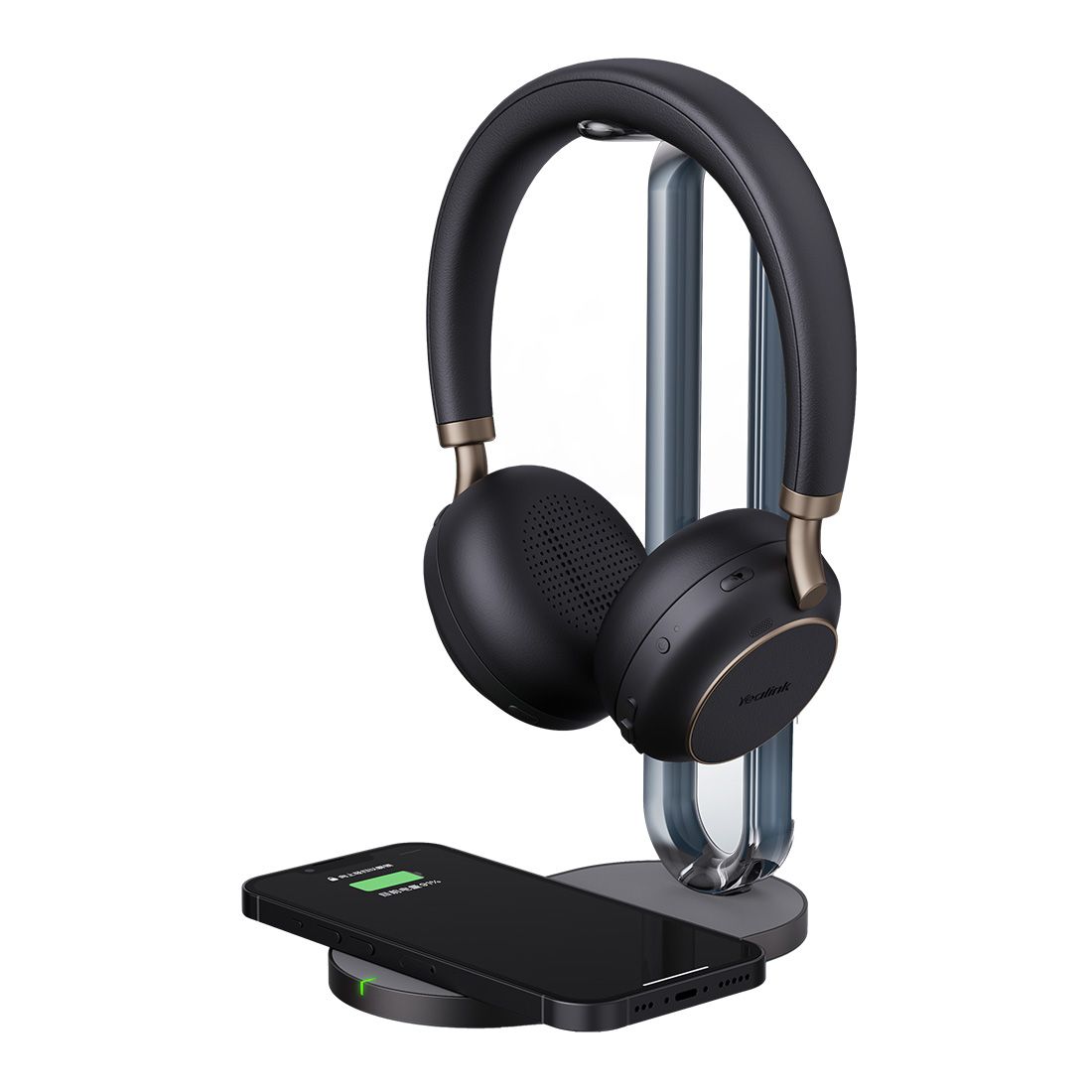 Yealink BH76 Plus with Charging Stand Teams Black USB-C/A