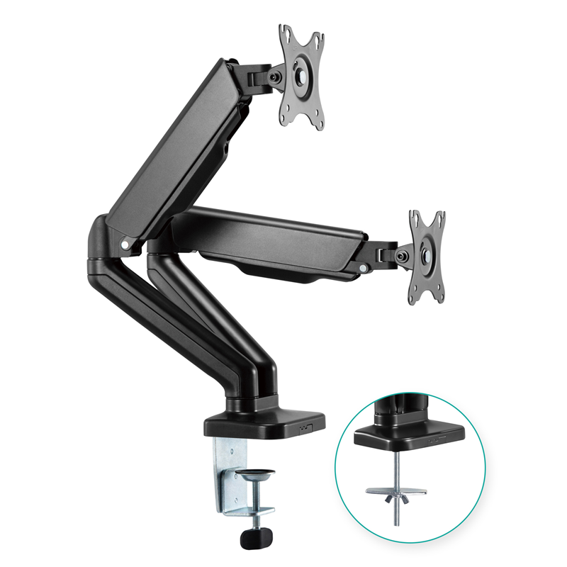 mbeat® activiva ErgoLife Dual Monitor Screen Steel Gas