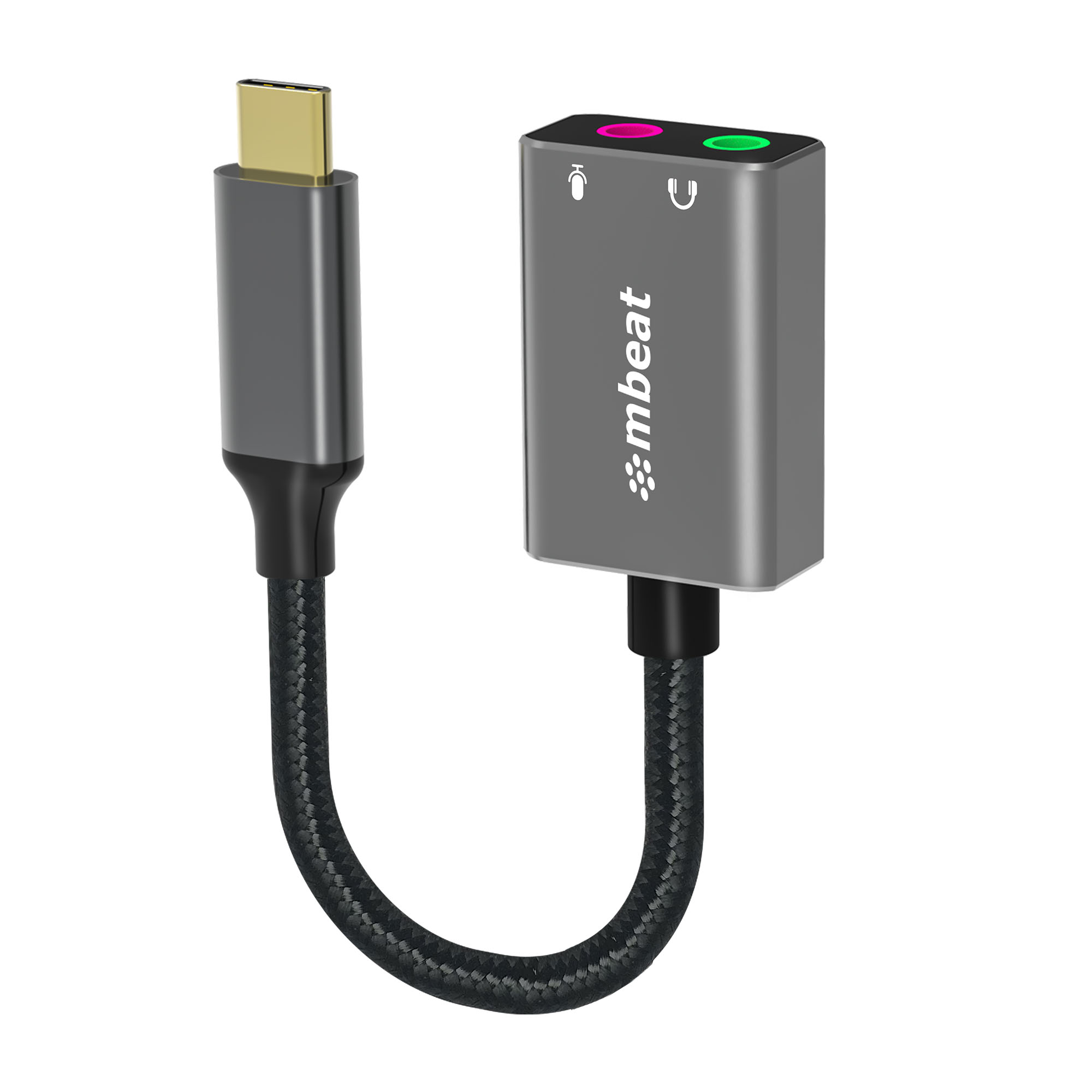 mbeat® Elite USB-C to 3.5mm Audio and Microphone Adapter