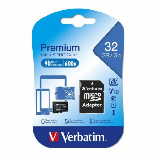 Verbatim 32GB MicroSD SDHC SDXC Class10 UHS-I Memory Card