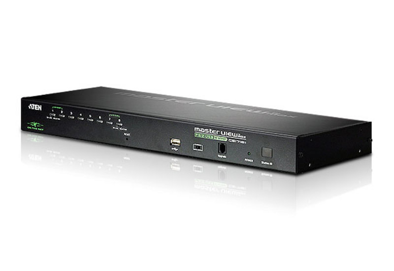 Aten 8 Port Rackmount USB-PS/2 VGA KVMP Over IP Switch with