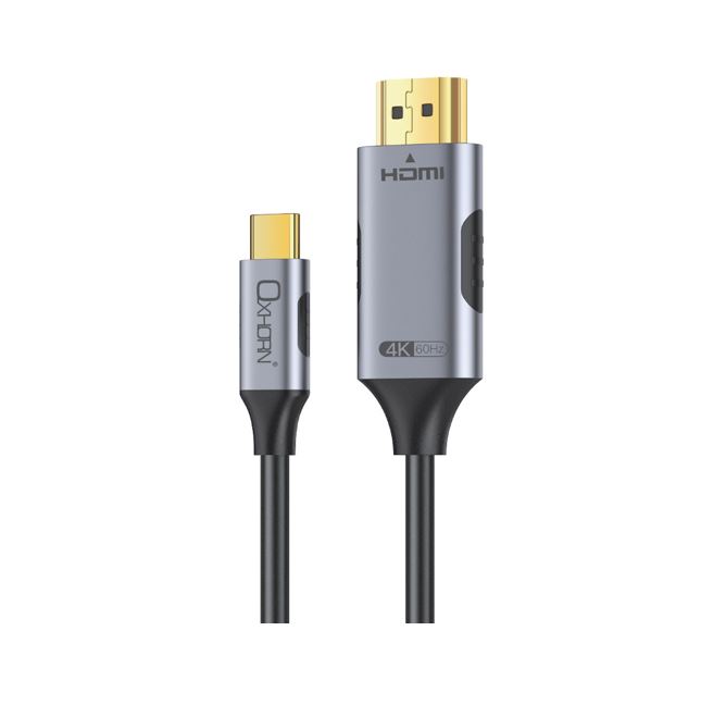 Oxhorn USB C to HDMI 2.0 2m cable 4K@60Hz Aluminum plugs