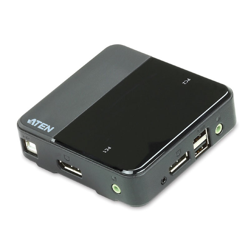 Aten Slim KVM Switch 2 Port Single Display DisplayPort w