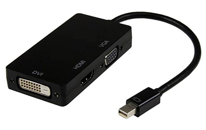 8ware 3 in1 Thunderbolt Mini DP DisplayPort to HDMI DVI VGA