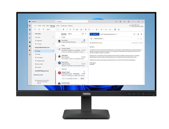 LENOVO ThinkVision S24-4E 23.8"/24" FHD IPS Monitor