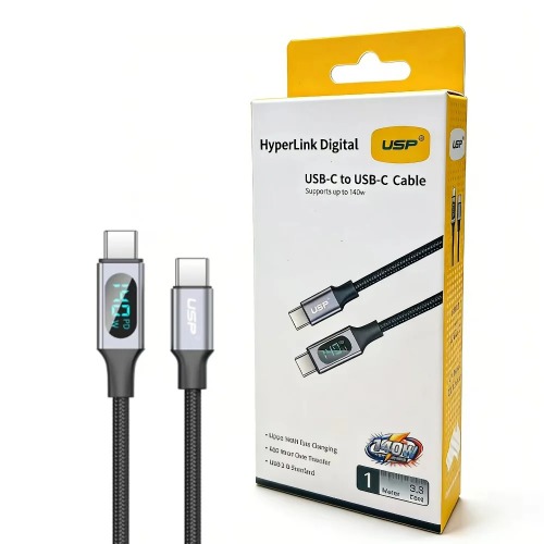 USP Braided HyperLink USB-C to USB-C (1M) Digital Display