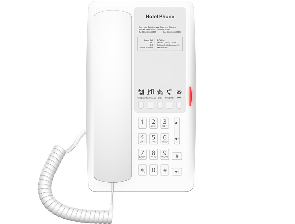 FANVIL, H4 Hotel IP Phone, White, Cost-effective hotel IP