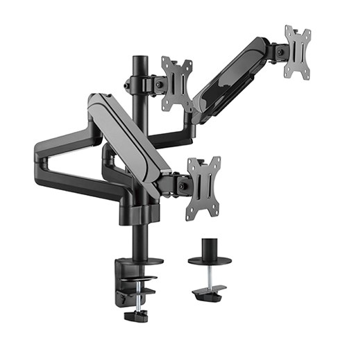 Brateck Triple Monitors Pole-Mounted Gas Spring Monitor Arm