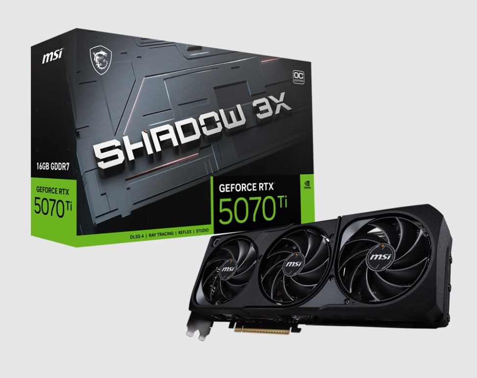 MSI nVidia GeForce RTX™ 5070 Ti 16G SHADOW 3X OC