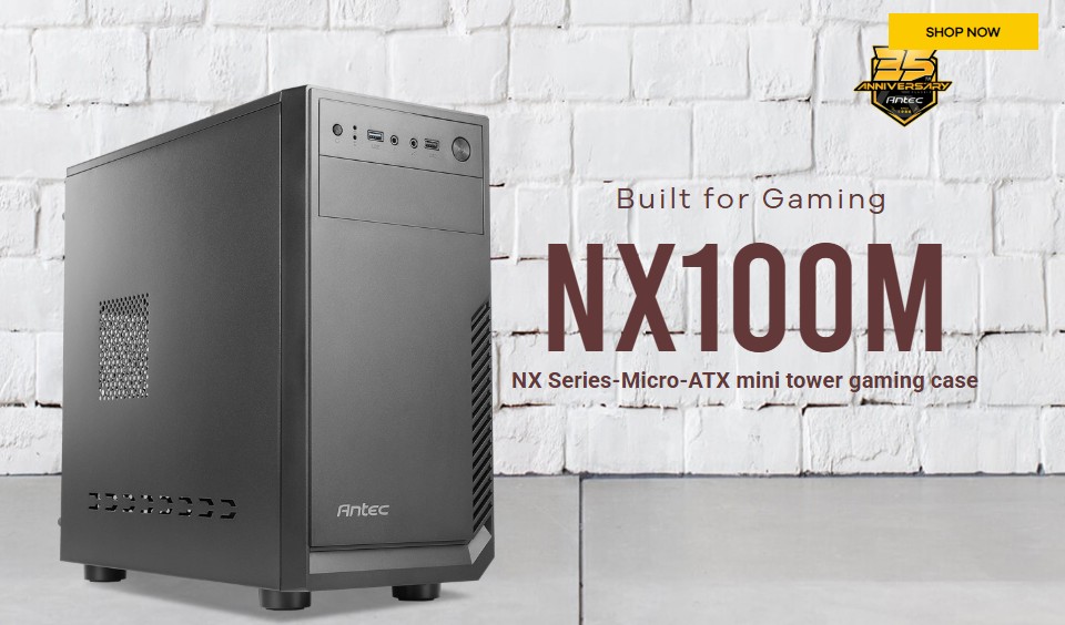 Antec NX100M mATX Business Office Case + True 450w Continuos