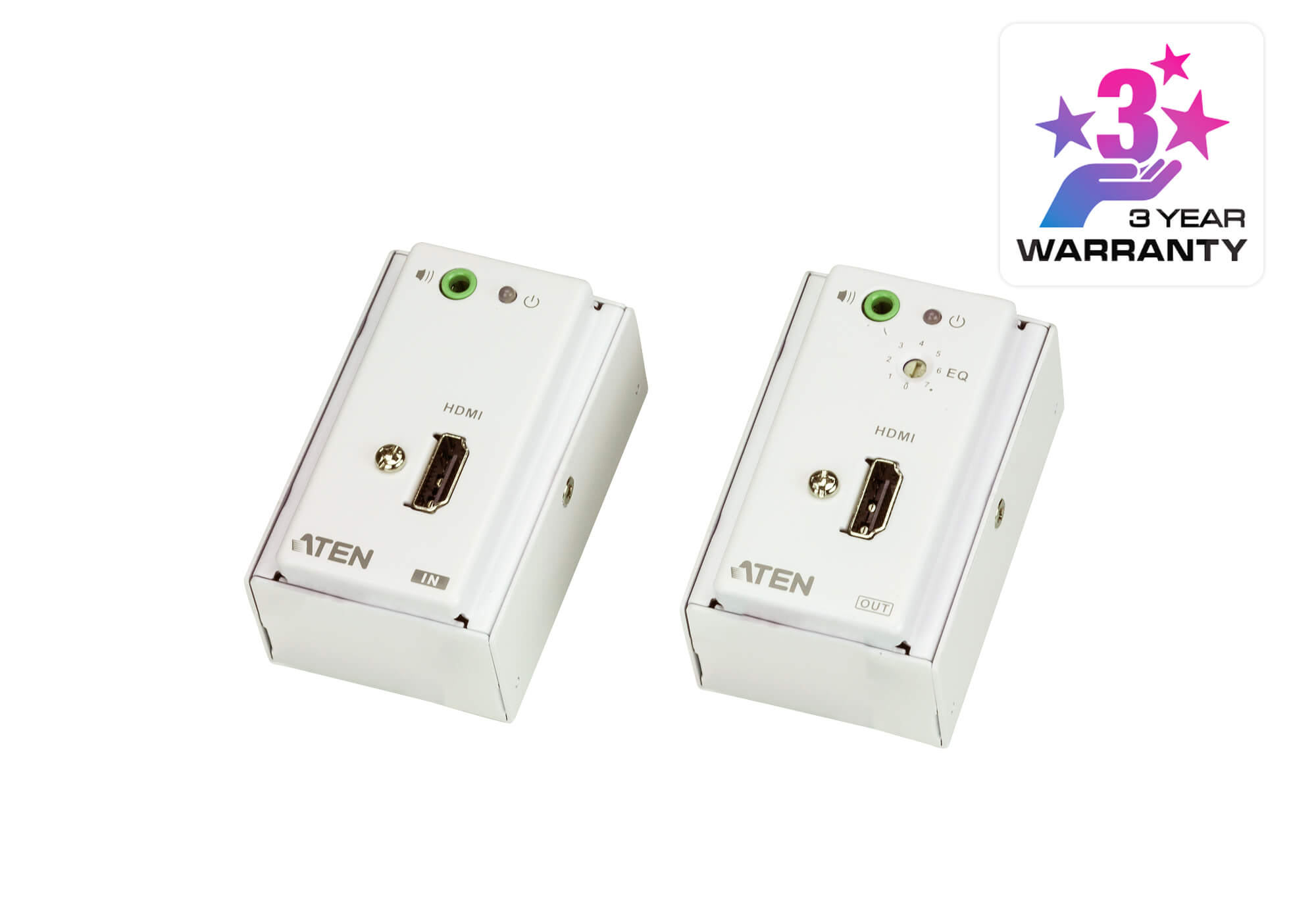 Aten HDMI Over 2 Cat 5 Extender with MK Wall Plate