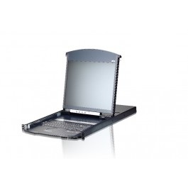 Aten 8 Port Dual Rail CAT5 19" LCD KVM over IP Switch