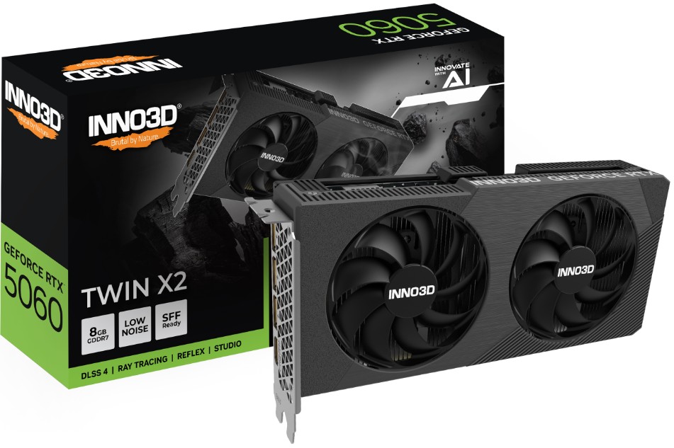 INNO3D nVidia GeForce RTX 5060 TWIN X2 OC V2 8GB GDDR7