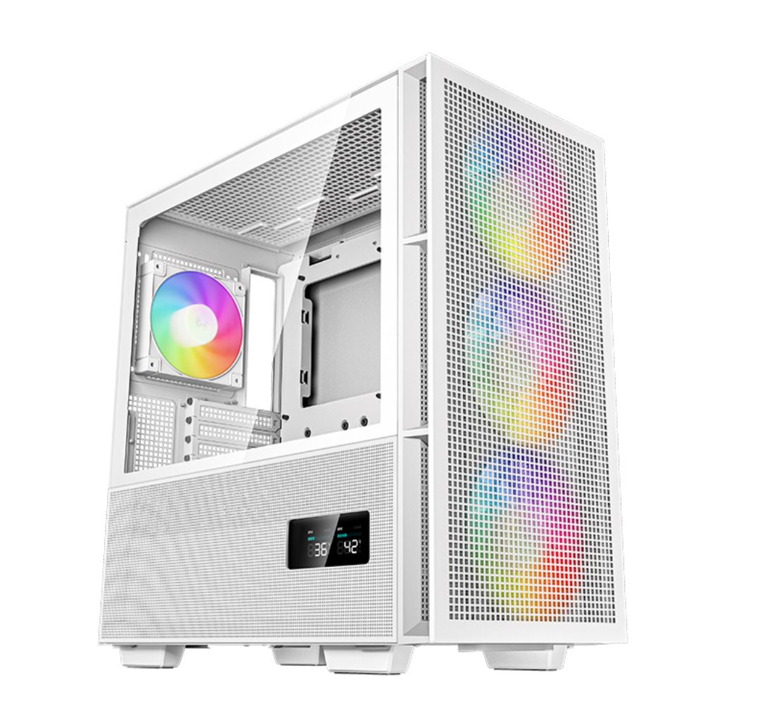 DeepCool CH560 DIGITAL White High Airflow Mid-Tower ATX Case