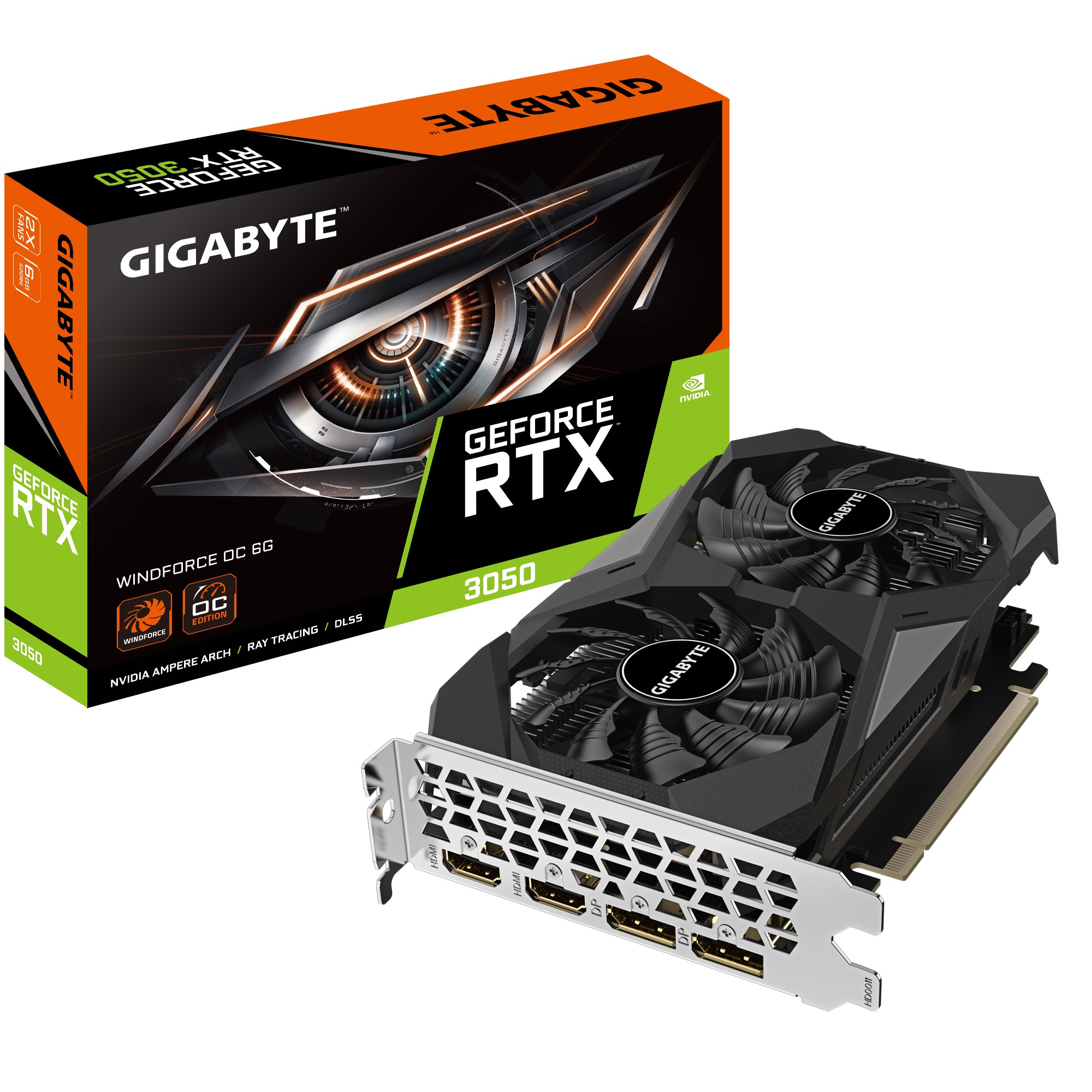 Gigabyte nVidia GeForce RTX™ 3050 WINDFORCE OC V2 6G