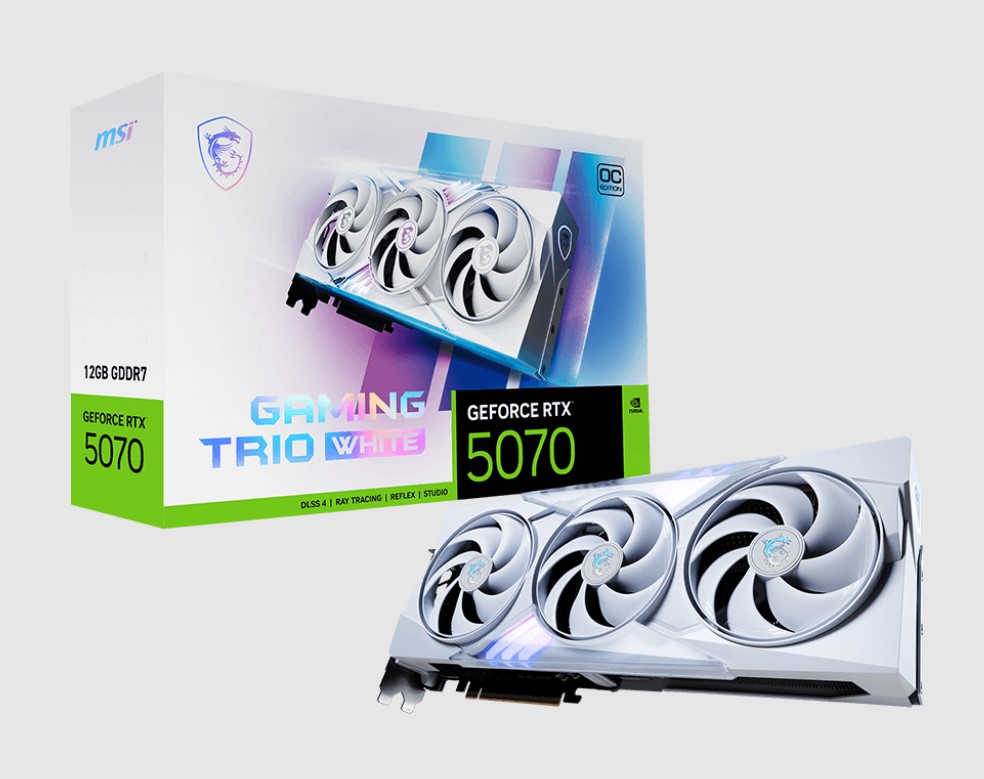MSI nVidia GeForce RTX™ 5070 12G GAMING TRIO OC WHITE
