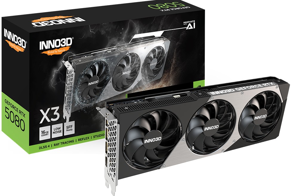 INNO3D nVidia GeForce RTX 5080 X3 16GB GDDR7 2617 MHz Boost