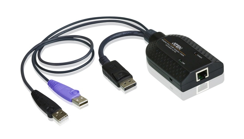 Aten KVM Cable Adapter with RJ45 to DisplayPort & USB to
