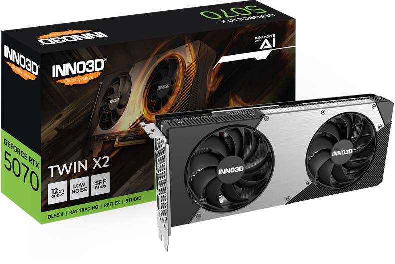 INNO3D nVidia GeForce RTX 5070 TWIN X2 12GB GDDR7 2512 MHz