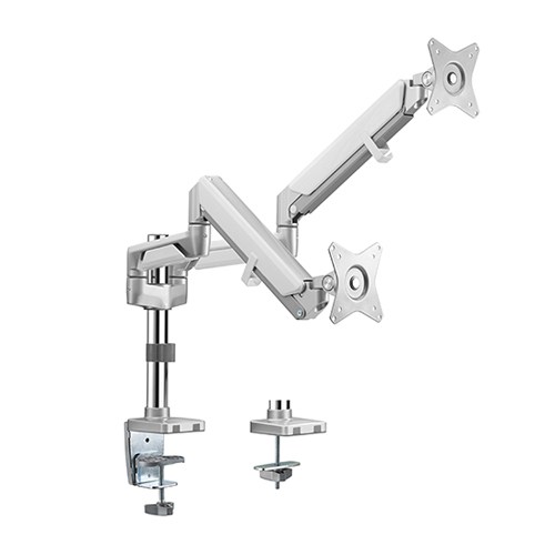 Brateck Dual Monitors Pole-Mounted Epic Gas Spring Aluminum