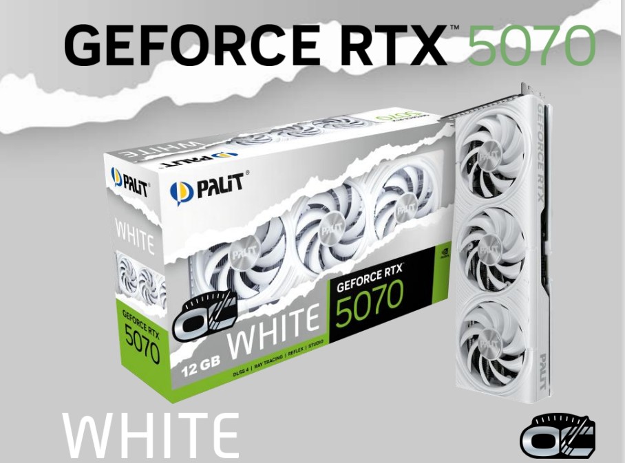 PALIT RTX5070 WHITE OC 12GB GDDR7 192bit 3-DP HDMI