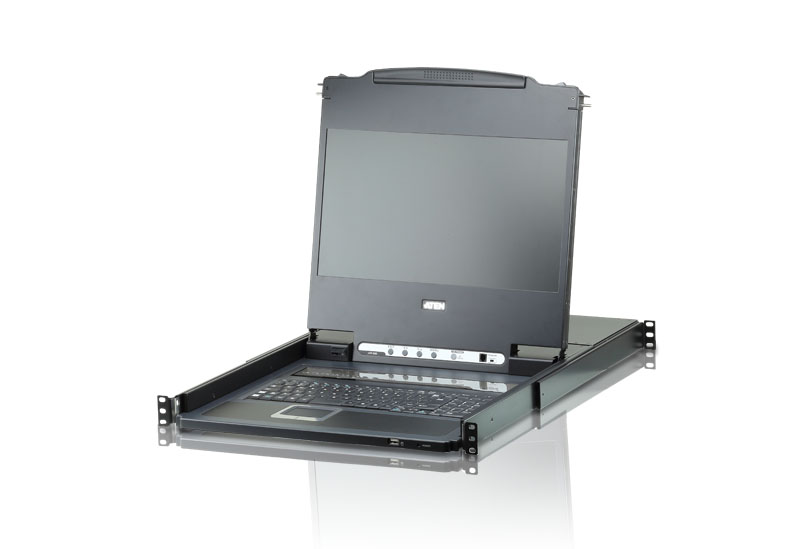 Aten Rackmount KVM Switch Single Rail 8 Port DVI USB w