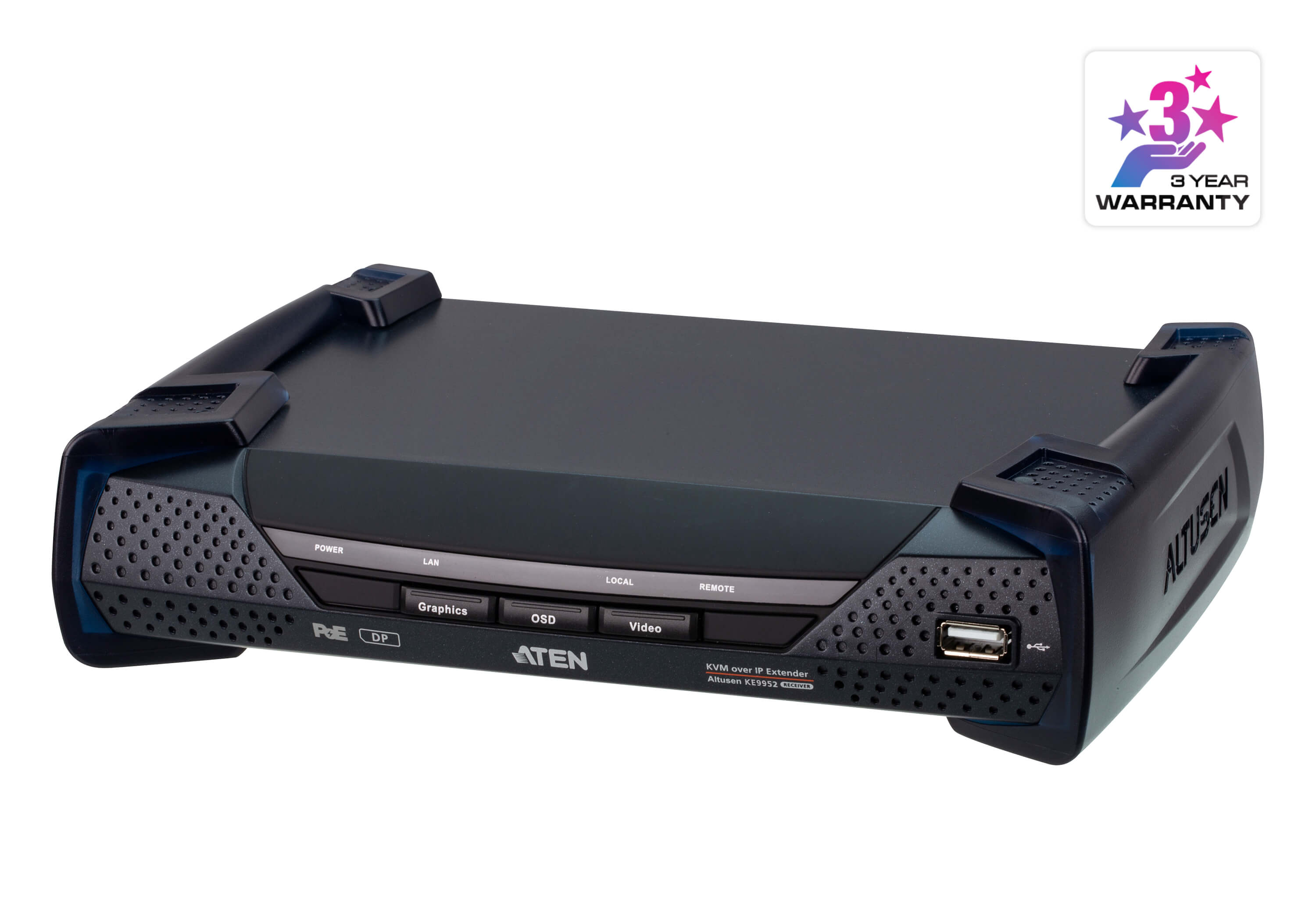 Aten 4K DP Single Display KVM over IP Receiver with Power
