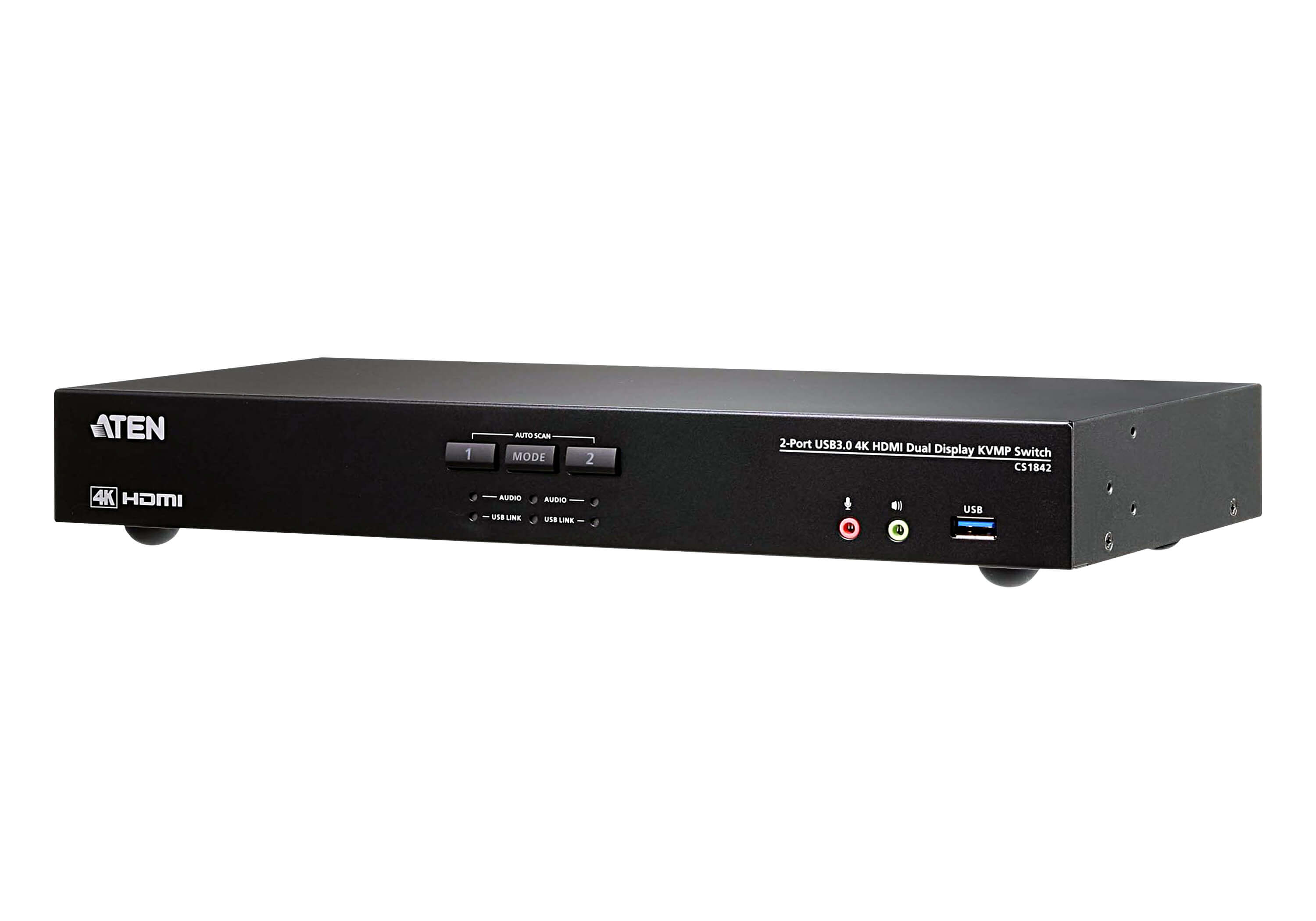 Aten Desktop KVMP Switch 2 Port Dual Display 4k HDMI w