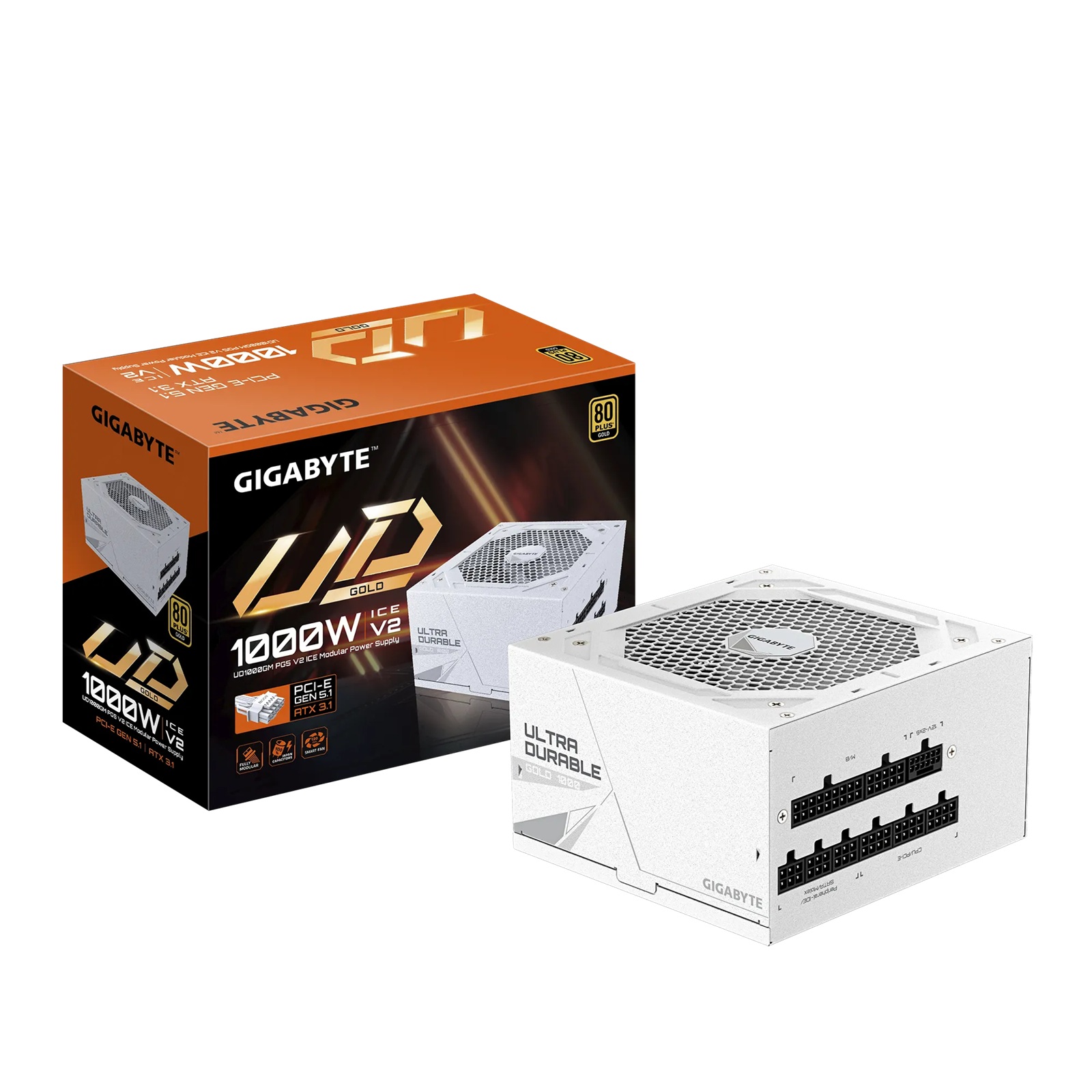 Gigabyte UD1000GM PG5 ICE 1000W ATX PSU Power Supply 80+